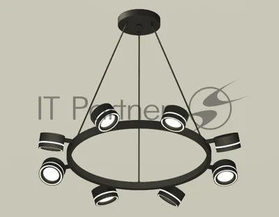 Светильник Ambrella light XB9198201/8 SBK/FR черный песок/белый матовый GX53 (C9198, N8434)
