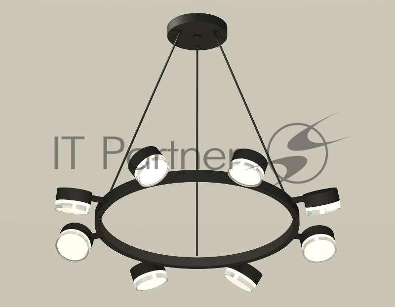 Светильник Ambrella light XB9198203/8 SBK/FR/CL черный песок/белый матовый/прозрачный GX53 (C9198, N8399)