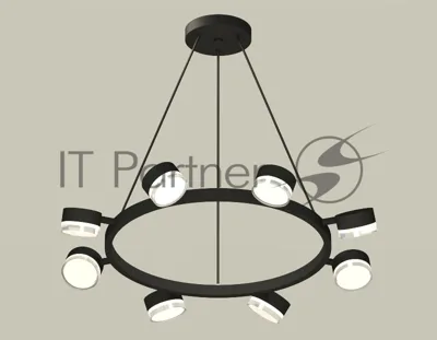 Светильник Ambrella light XB9198203/8 SBK/FR/CL черный песок/белый матовый/прозрачный GX53 (C9198, N8399)