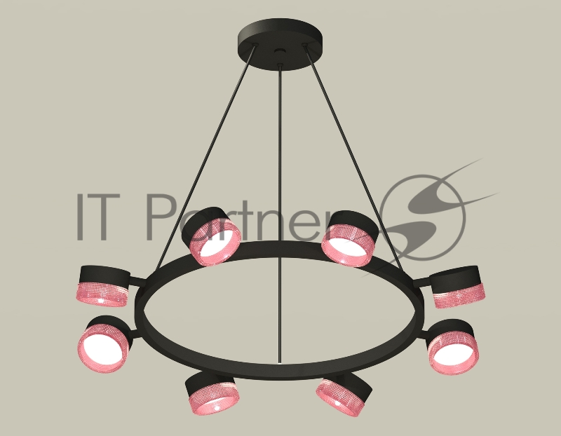 Светильник Ambrella light XB9198251/8 SBK/PI черный песок/розовый GX53 (C9198, N8486)
