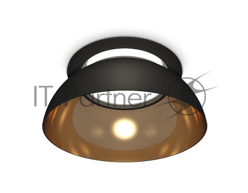Комплект встраиваемого светильника Ambrella light XC8051101 SBK/PYG/CL черный песок/золото желтое полированное/прозрачный GX53 (C8051, N8145)