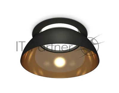 Комплект встраиваемого светильника Ambrella light XC8051101 SBK/PYG/CL черный песок/золото желтое полированное/прозрачный GX53 (C8051, N8145)