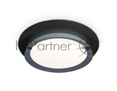 Комплект встраиваемого светильника Ambrella light XC8051007 SBK/PPH черный песок/графит полированный GX53 (C8051, N8133)
