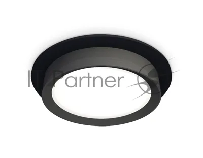 Комплект встраиваемого светильника Ambrella light XC8051002 SBK/PBK черный песок/черный полированный GX53 (C8051, N8113)