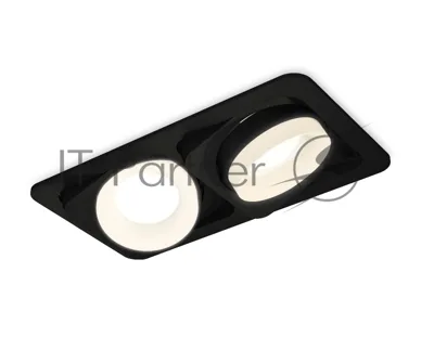 Комплект встраиваемого светильника Ambrella light XC7664084 SBK/FR черный песок/белый матовый MR16 GU5.3 (C7664, N7165)