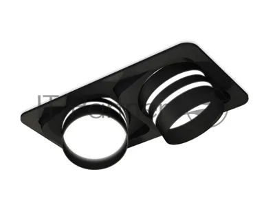 Комплект встраиваемого светильника Ambrella light XC7664082 SBK/FR черный песок/белый матовый MR16 GU5.3 (C7664, N7142)