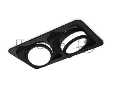 Комплект встраиваемого светильника Ambrella light XC7664081 SBK/FR черный песок/белый матовый MR16 GU5.3 (C7664, N7121)