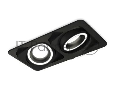 Комплект встраиваемого светильника Ambrella light XC7664080 SBK/FR черный песок/белый матовый MR16 GU5.3 (C7664, N7111)