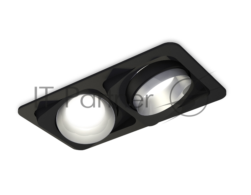 Комплект встраиваемого светильника Ambrella light XC7664023 SBK/MCH черный песок/хром матовый MR16 GU5.3 (C7664, N7033)