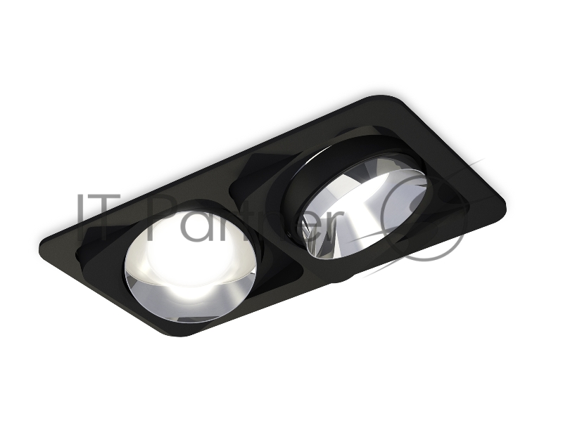 Комплект встраиваемого светильника Ambrella light XC7664022 SBK/PSL черный песок/серебро полированное MR16 GU5.3 (C7664, N7032)