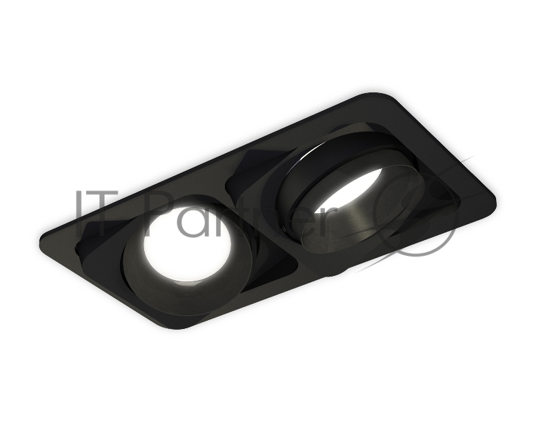 Комплект встраиваемого светильника Ambrella light XC7664021 SBK/PBK черный песок/черный полированный MR16 GU5.3 (C7664, N7031)