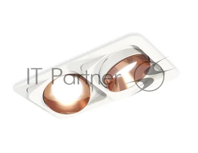 Комплект встраиваемого поворотного светильника Ambrella light XC7663025 SWH/PPG белый песок/золото розовое полированное MR16 GU5.3 (C7663, N7035)