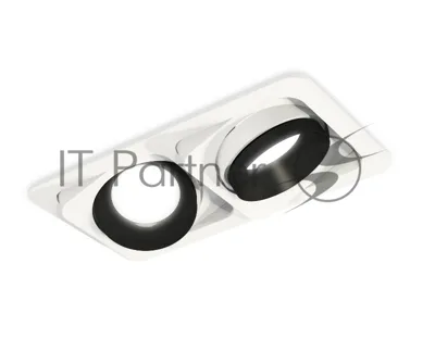 Комплект встраиваемого поворотного светильника Ambrella light XC7663021 SWH/PBK белый песок/черный полированный MR16 GU5.3 (C7663, N7031)