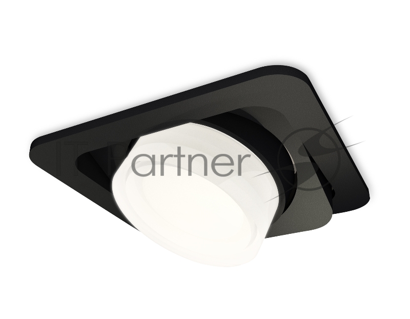 Комплект встраиваемого поворотного светильника Ambrella light XC7659083 SBK/FR/CL черный песок/белый матовый/прозрачный MR16 GU5.3 (C7659, N7160)