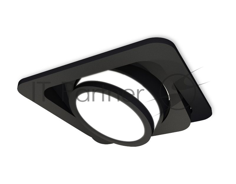 Комплект встраиваемого поворотного светильника Ambrella light XC7659081 SBK/FR черный песок/белый матовый MR16 GU5.3 (C7659, N7121)