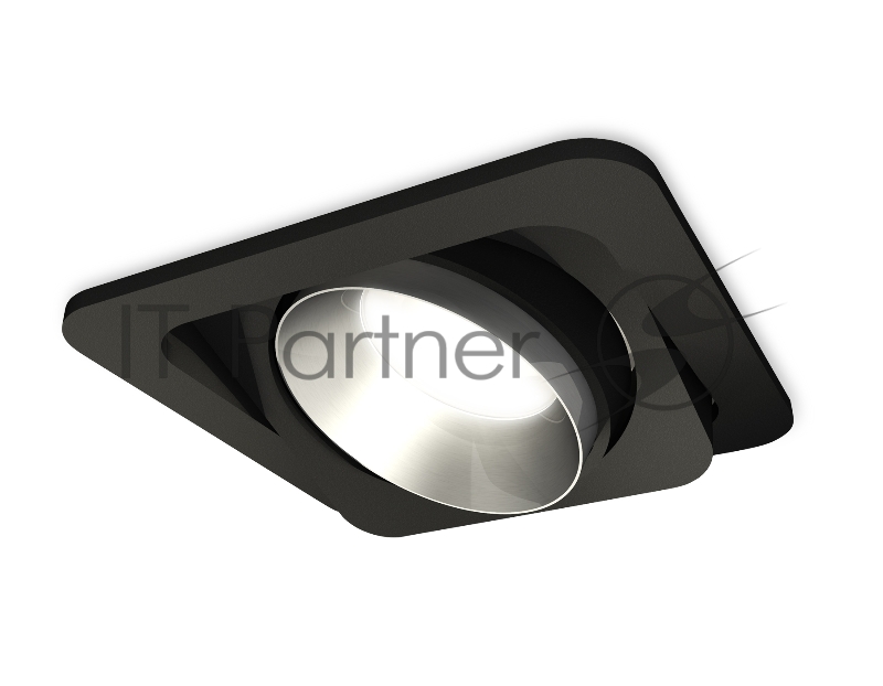 Комплект встраиваемого поворотного светильника Ambrella light XC7659023 SBK/MCH черный песок/хром матовый MR16 GU5.3 (C7659, N7033)