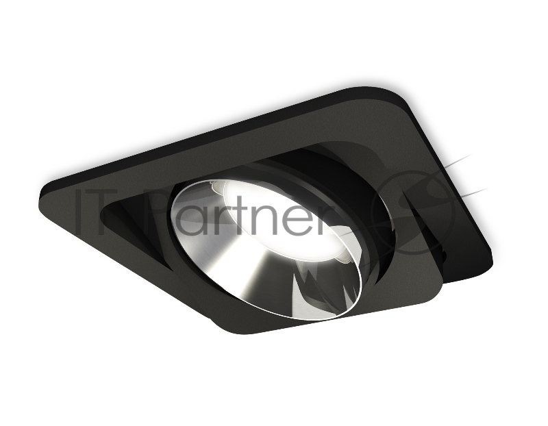 Комплект встраиваемого поворотного светильника Ambrella light XC7659022 SBK/PSL черный песок/серебро полированное MR16 GU5.3 (C7659, N7032)