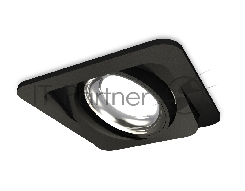 Комплект встраиваемого поворотного светильника Ambrella light XC7659002 SBK/PSL черный песок/серебро полированное MR16 GU5.3 (C7659, N7023)
