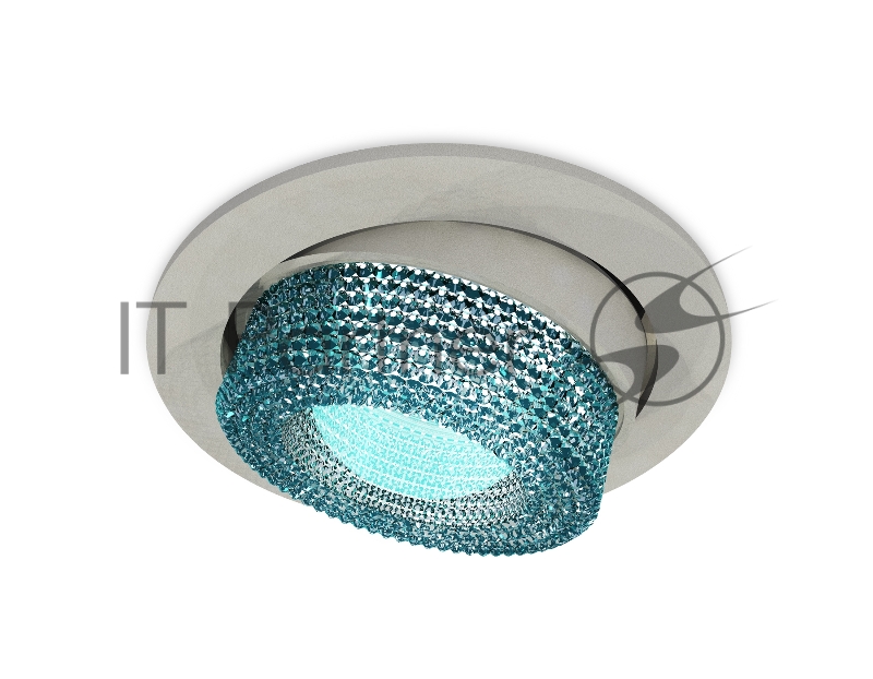Комплект встраиваемого поворотного светильника Ambrella light XC7653063 SGR/BL серый песок/голубой MR16 GU5.3 (C7653, N7194)