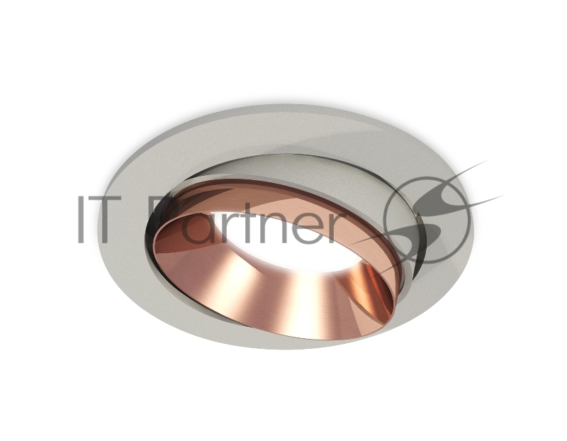 Комплект встраиваемого поворотного светильника Ambrella light XC7653025 SGR/PPG серый песок/золото розовое полированное MR16 GU5.3 (C7653, N7035)