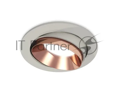 Комплект встраиваемого поворотного светильника Ambrella light XC7653025 SGR/PPG серый песок/золото розовое полированное MR16 GU5.3 (C7653, N7035)