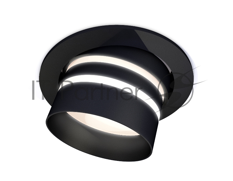 Комплект встраиваемого поворотного светильника Ambrella light XC7652082 SBK/FR черный песок/белый матовый MR16 GU5.3 (C7652, N7142)