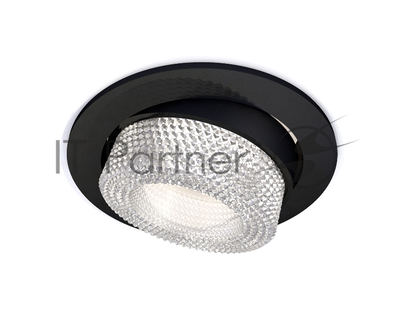 Комплект встраиваемого поворотного светильника Ambrella light XC7652060 SBK/CL черный песок/прозрачный MR16 GU5.3 (C7652, N7191)