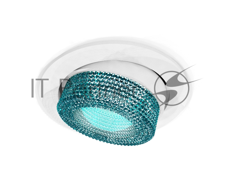 Комплект встраиваемого поворотного светильника Ambrella light XC7651063 SWH/BL белый песок/голубой MR16 GU5.3 (C7651, N7194)