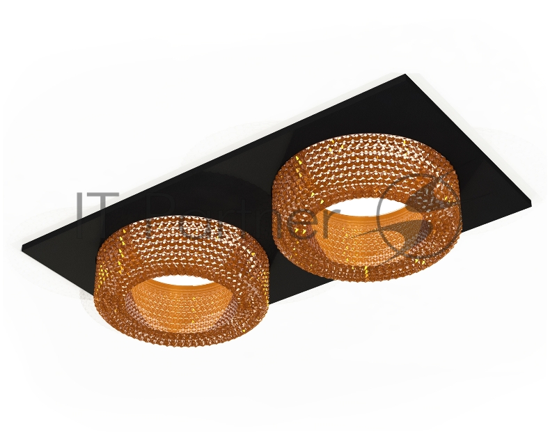 Комплект встраиваемого светильника Ambrella light XC7636024 SBK/CF черный песок/кофе MR16 GU5.3 (C7636, N7195)