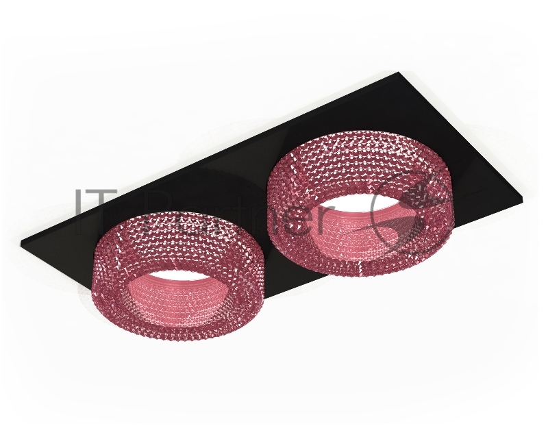 Комплект встраиваемого светильника Ambrella light XC7636022 SBK/PI черный песок/розовый MR16 GU5.3 (C7636, N7193)
