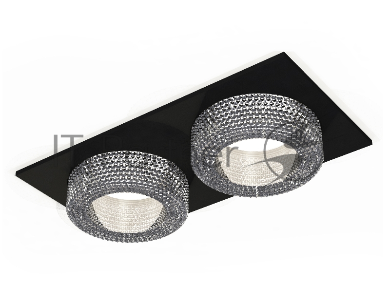 Комплект встраиваемого светильника Ambrella light XC7636020 SBK/CL черный песок/прозрачный MR16 GU5.3 (C7636, N7191)