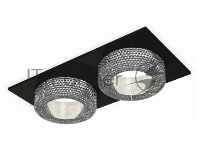 Комплект встраиваемого светильника Ambrella light XC7636020 SBK/CL черный песок/прозрачный MR16 GU5.3 (C7636, N7191)