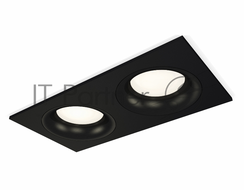 Комплект встраиваемого светильника Ambrella light XC7636002 SBK/PBK черный песок/черный полированный MR16 GU5.3 (C7636, N7011)