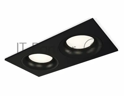 Комплект встраиваемого светильника Ambrella light XC7636002 SBK/PBK черный песок/черный полированный MR16 GU5.3 (C7636, N7011)