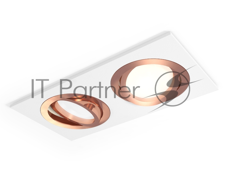 Комплект встраиваемого поворотного светильника Ambrella light XC7635084 SWH/PPG белый песок/золото розовое полированное MR16 GU5.3 (C7635, N7005)