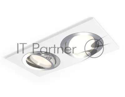 Комплект встраиваемого поворотного светильника Ambrella light XC7635082 SWH/PSL белый песок/серебро полированное MR16 GU5.3 (C7635, N7003)
