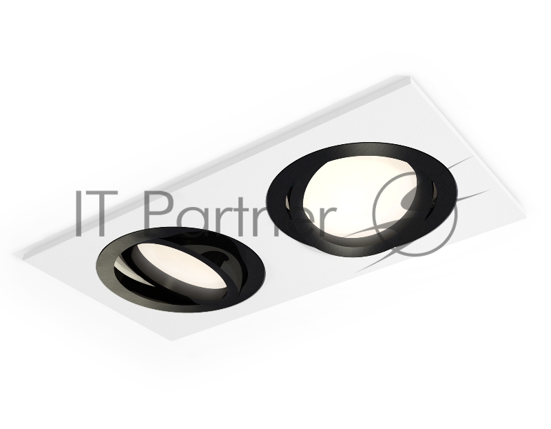 Комплект встраиваемого поворотного светильника Ambrella light XC7635081 SWH/PBK белый песок/черный полированный MR16 GU5.3 (C7635, N7002)