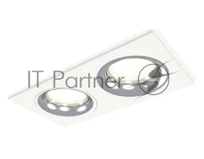 Комплект встраиваемого светильника Ambrella light XC7635003 SWH/PSL белый песок/серебро полированное MR16 GU5.3 (C7635, N7012)