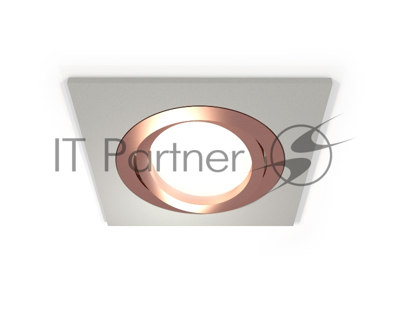 Комплект встраиваемого поворотного светильника Ambrella light XC7633084 SGR/PPG серый песок/золото розовое полированное MR16 GU5.3 (C7633, N7005)