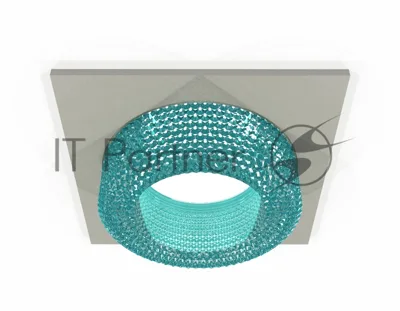 Комплект встраиваемого светильника Ambrella light XC7633023 SGR/BL серый песок/голубой MR16 GU5.3 (C7633, N7194)