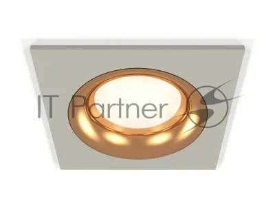 Комплект встраиваемого светильника Ambrella light XC7633005 SGR/PYG серый песок/золото желтое полированное MR16 GU5.3 (C7633, N7014)