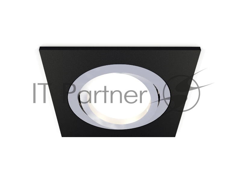 Комплект встраиваемого поворотного светильника Ambrella light XC7632082 SBK/PSL черный песок/серебро полированное MR16 GU5.3 (C7632, N7003)
