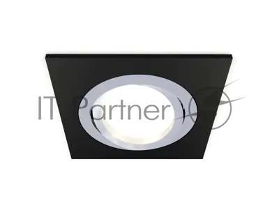 Комплект встраиваемого поворотного светильника Ambrella light XC7632082 SBK/PSL черный песок/серебро полированное MR16 GU5.3 (C7632, N7003)