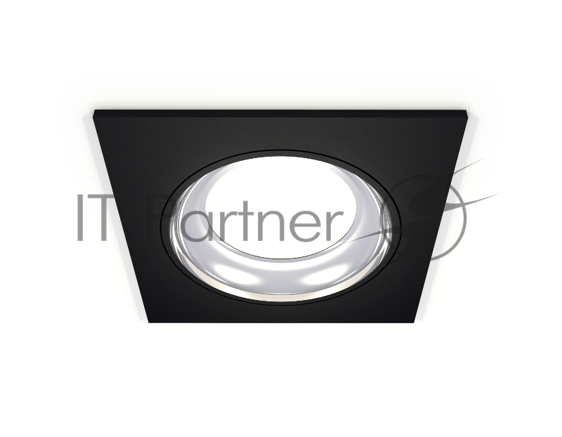 Комплект встраиваемого светильника Ambrella light XC7632061 SBK/PSL черный песок/серебро полированное MR16 GU5.3 (C7632, N7023)
