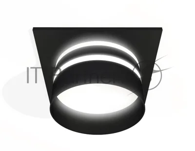 Комплект встраиваемого светильника Ambrella light XC7632042 SBK/FR черный песок/белый матовый MR16 GU5.3 (C7632, N7142)