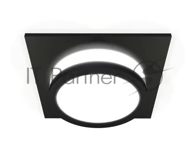 Комплект встраиваемого светильника Ambrella light XC7632041 SBK/FR черный песок/белый матовый MR16 GU5.3 (C7632, N7121)