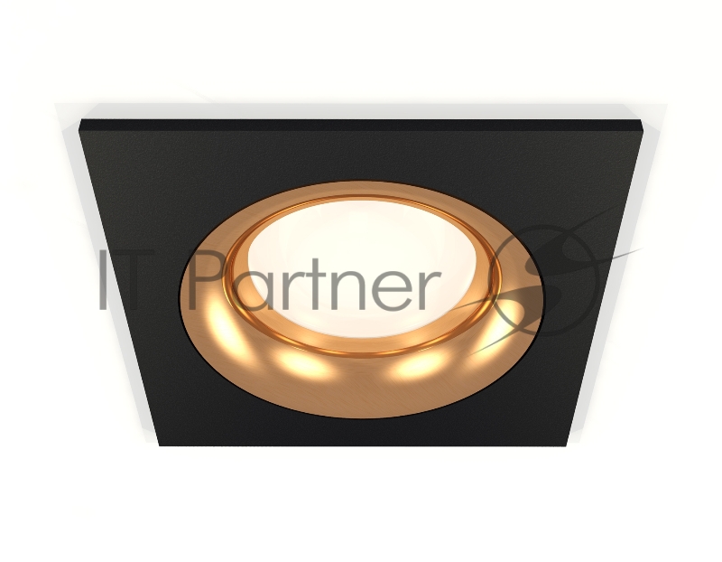 Комплект встраиваемого светильника Ambrella light XC7632005 SBK/PYG черный песок/золото желтое полированное MR16 GU5.3 (C7632, N7014)