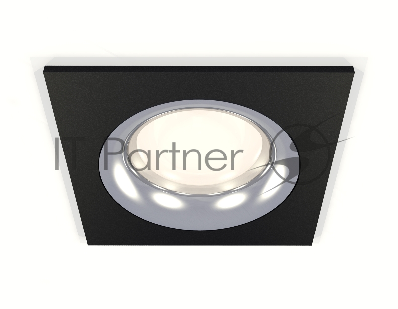 Комплект встраиваемого светильника Ambrella light XC7632003 SBK/PSL черный песок/серебро полированное MR16 GU5.3 (C7632, N7012)