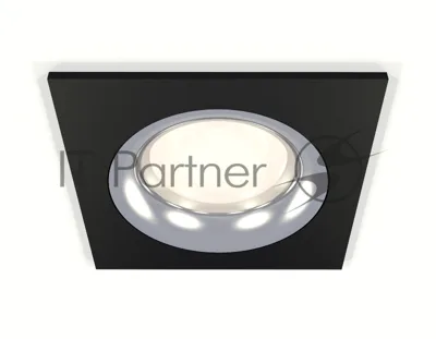 Комплект встраиваемого светильника Ambrella light XC7632003 SBK/PSL черный песок/серебро полированное MR16 GU5.3 (C7632, N7012)
