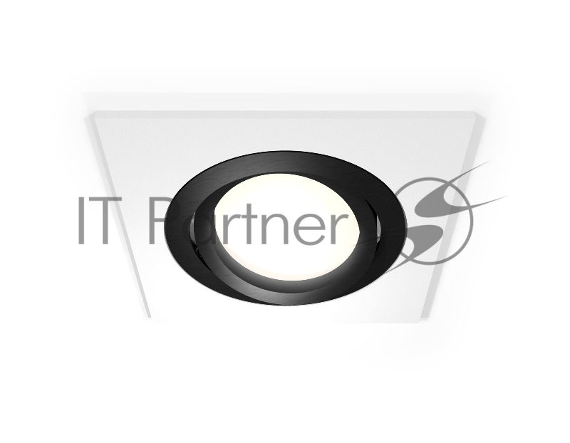 Комплект встраиваемого поворотного светильника Ambrella light XC7631081 SWH/PBK белый песок/черный полированный MR16 GU5.3 (C7631, N7002)